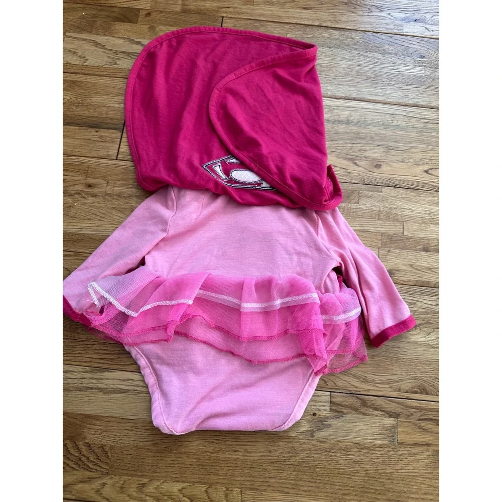 DC Super Friends Supergirl Bodysuit Tutu‎ Dress with Cape 6-12 Months
